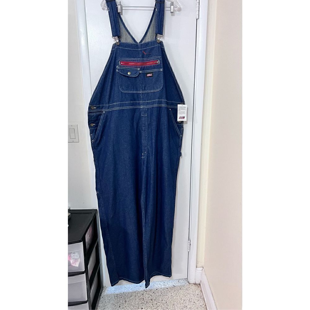 Dickies Men's Genuine Jumper Overalls Bibs Coveralls Blue Denim Size 2XL NWT